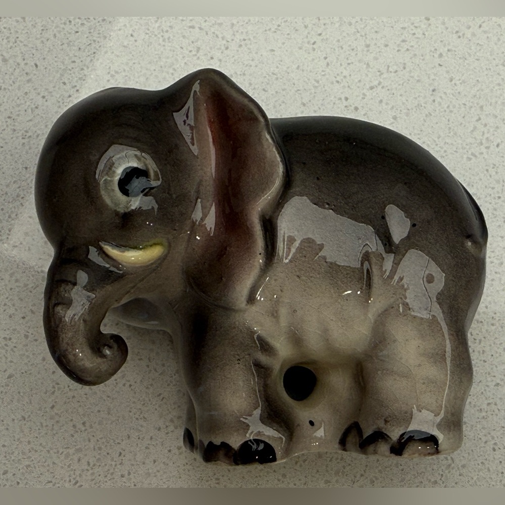 Vintage Elephant Figurine Occupied Japan 1940s 1950s Hand-painted - Picture 9 of 12